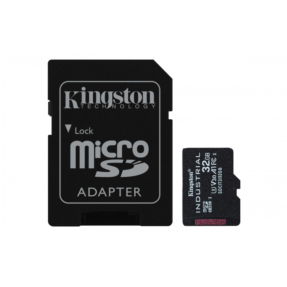 Tarjeta 32GB microSDHC Industrial C10 A1 pSLC + adaptador SD