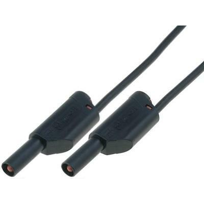 Cable Prueba 2metros NEGRO con babanas 4mm 16Amp