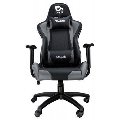 Talius silla Gecko V2 gaming negra/gris, brazos fijos, butterfly, base nylon, ruedas nylon, gas clas