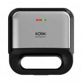Sandwichera Solac Buon Piatti 3 en 1 SD5060, 750W, 22.5 x 12.5 cm, ref: S96804300, negro