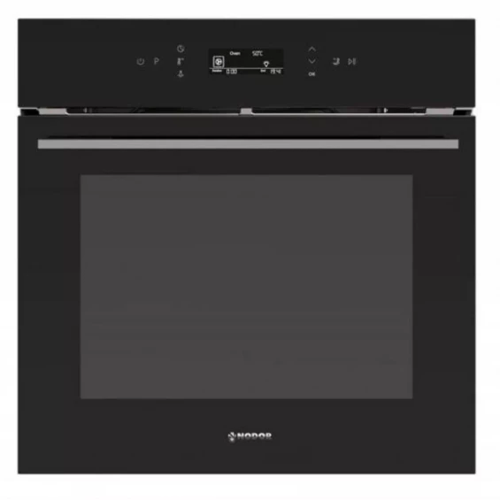 Horno multifunción Nodor NorChef MO 6800 DB, 67 litros, 10 funciones, display LCD táctil, Nclean, guía telescópica, cierre suave, clase A, negro
