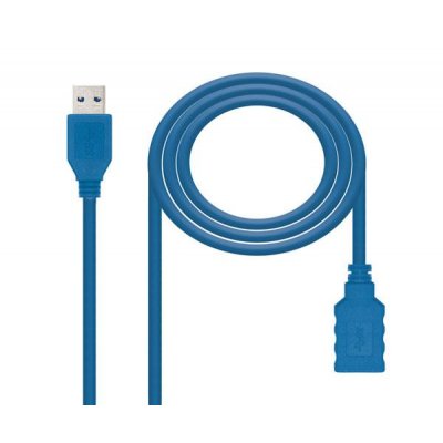 Cable Alargador USB 3.0 Nanocable 10.01.0902-BL/ USB Macho - USB Hembra/ 2m/ Azul