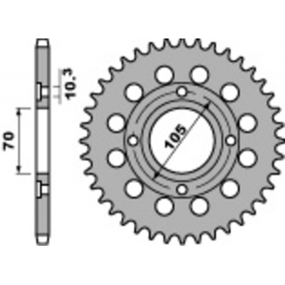 PBR Steel Standard Front Sprocket 278 - 530 278.18.18NC