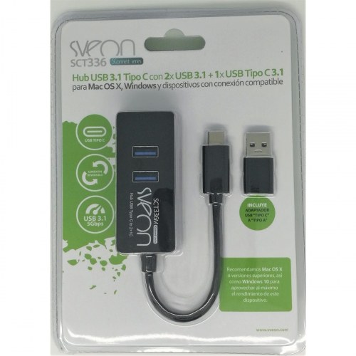 Sveon SCT336 Hub Usb Type C A Usb 2+Type C