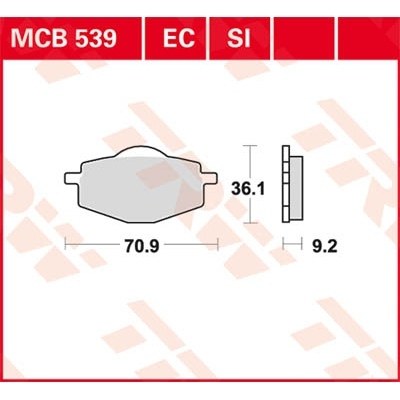 Pastillas de freno sinterizadas offroad serie SI TRW MCB539SI