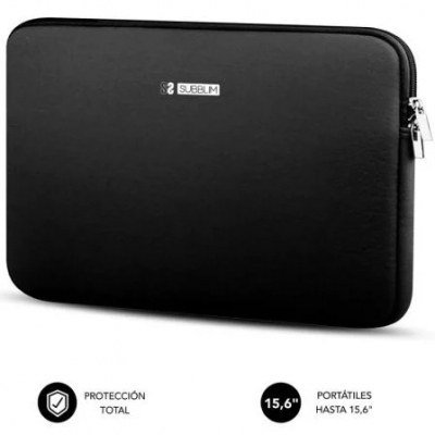 Funda Subblim Business Laptop Sleeve Neoprene para Portátiles hasta 15.6/ Negra