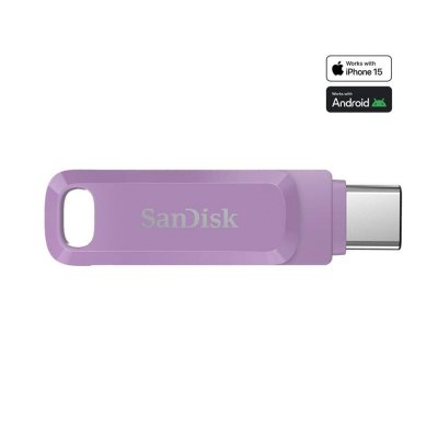 Memoria usb 3.2 usb tipo c sandisk 256gb ultra dual drive go lavanda