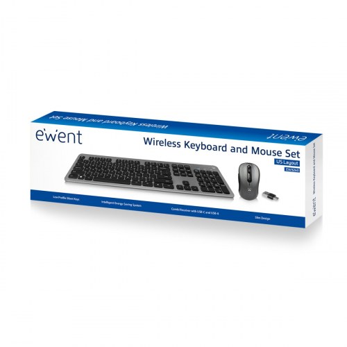 Ewent - EW3272 Teclado y Raton incluido RF inalámbrico Español N