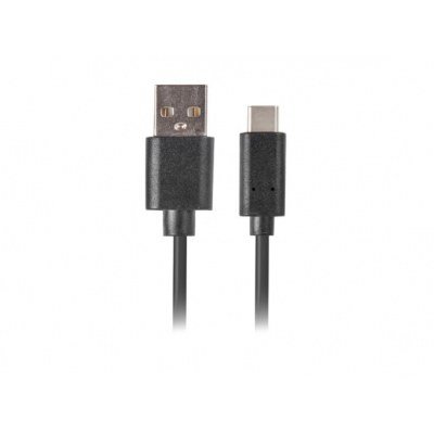 Cable usb lanberg 2.0 macho - usb tipo c macho quick charge 3.0 0.5m negro