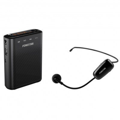 Amplificador portatil fonestar alta - voz - 30 - microfono inalambrico uhf - 30 w - usb - micro sd - mp3 - grabador - reproductor - para profesores