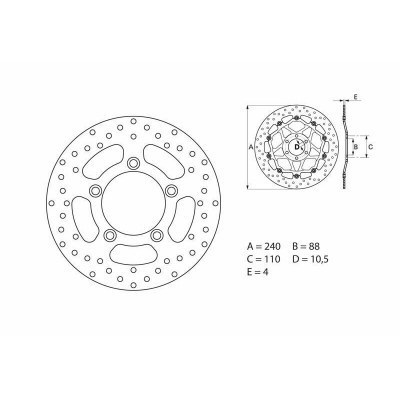 Disco de freno Brembo 68B40795 68B40795