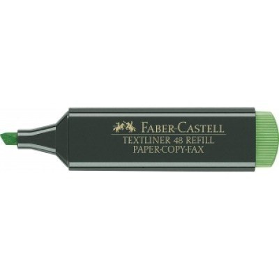 Faber-Castell Rotulador Marcador Fluorescente Textliner 48 - Punta Biselada - Trazo entre 1.2mm y 5mm - Tinta con Base de Agua - Color Verde