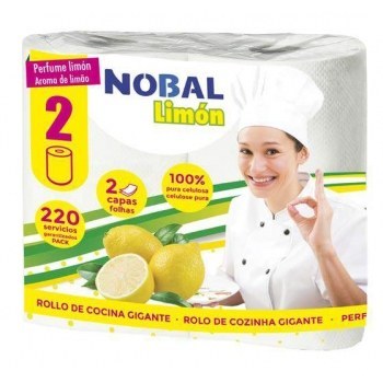 Rollo Papel Cocina Nobal Limón 2 Rollos 2 Capas