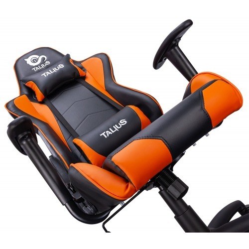 Talius silla Gecko V2 gaming negra/naranja,brazos fijos, butterfly, base nylon, ruedas nylon
