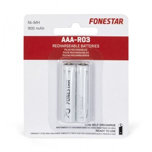 Pilas recargables Ni-MH AAA-R03 Fonestar F-900AAA