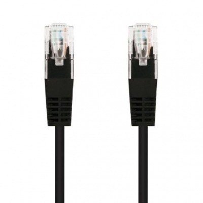 Cable de Red RJ45 UTP Nanocable 10.20.0101-BK Cat.5e/ 1m/ Negro