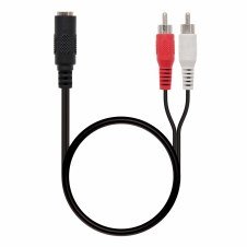 Nanocable Cable de audio 2 x RCA/3,5mm 1,5 m Negro