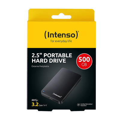 Disco duro externo (2,5 pulgadas), 500 GB, 5400 RPM, 8 MB de caché, USB 3.0, reacondicionado certificado, negro