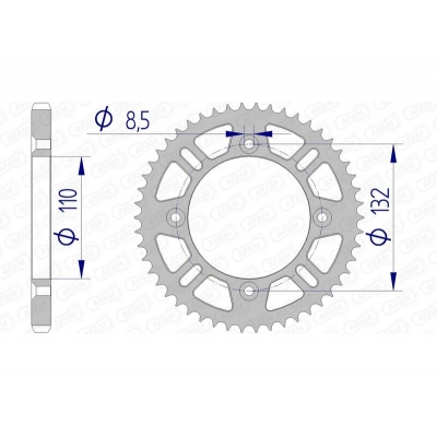 Corona AFAM aluminio 72102 - Paso 428 72102N-51