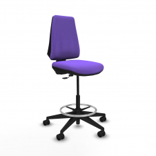 Piqueras y Crespo Taburete Elche CP bali lila base piramidal ruedas 65mm nailon