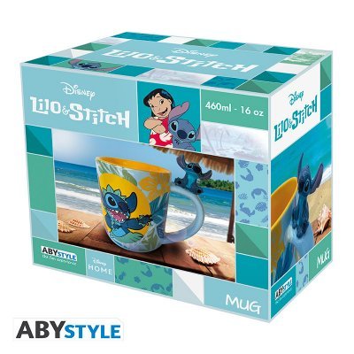 Taza 3D ABYstyle Disney - Diseño Stitch Hawaiano | Ideal para fans y coleccionistas | NO apto para microondas y lavavajillas