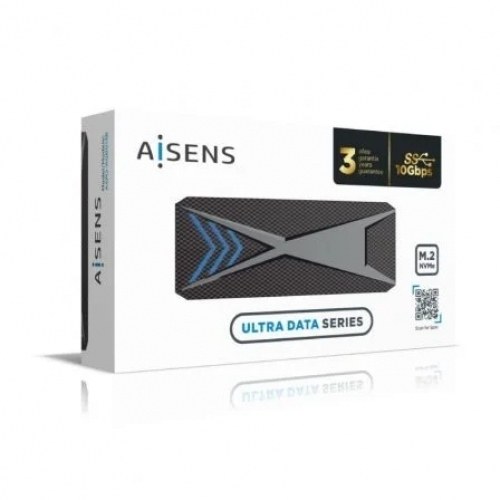 Caja Externa para Disco SSD M.2 NVMe Aisens ASM2-RGB013B/ USB 3.2 Gen2/ Sin Tornillos