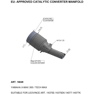 Catalytic Converter LEOVINCE 16049