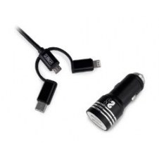 Cargador De Coche Subblim Usb-a Cable 3en1 (chg-5cpd02)