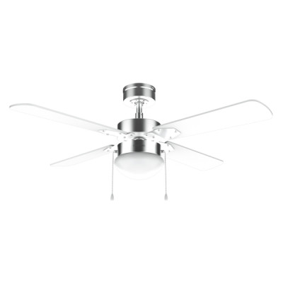 Cecotec EnergySilence Aero 450 IronWhite Ventilador de Techo con 4 Aspas y Luz Integrada - Potencia de 50W - Diametro de 42 - 3 Velocidades - Modo Invierno/Verano - Control por Cadena - Color Blanco