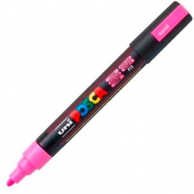 UNIBALL MARCADOR POSCA PC-5M NO PERMANENTE PUNTA FORMA DE BALA 1,8 - 2,5 MM FLUOR ROSA