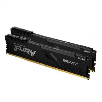 Memoria ram ddr4 32gb 2x16gb kingston - 3200mhz - pc4 - 25600 - fury beast - negro - 1.2v