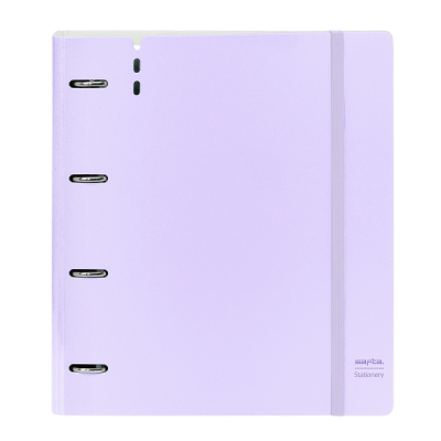 Safta Carpeta de 4 Anillas - PP Foam - Anillas de 35mm - Incluye 100 Hojas A4 - 27x32x4cm - Color Lavanda