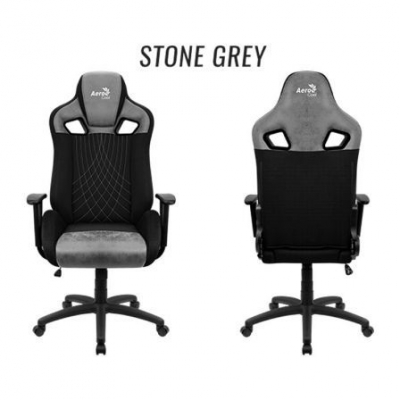 SILLA GAMER AEROCOOL EARL STONE GREY - MARCO DE ACERO - MECANISMO DE MARIPOSA - PISTON GAS CLASE 4 - ESPUMA ALTA DENSIDAD - HASTA 150KG