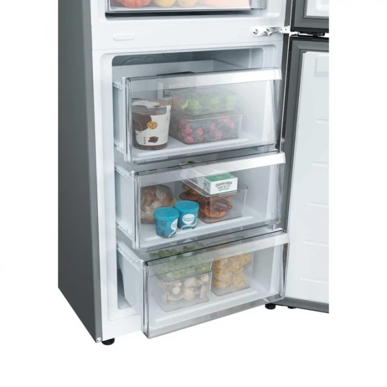 Frigorífico combi Candy CNCQ2T6S18CX, 185 x 59,5 x 59,9 cm, No Frost, clase C, 159 kWh/año, 35 dB, 315 litros, inox - imagen 8