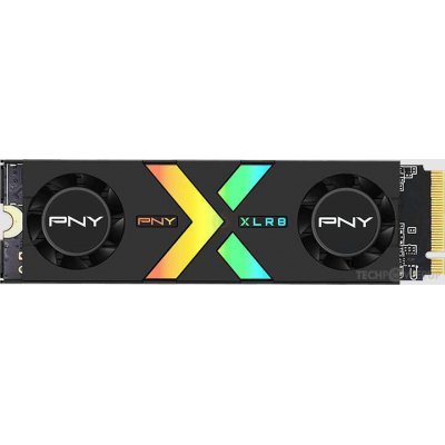 PNY CS3150 Disco Duro Solido SSD M2 1TB NVMe PCIe Gen5 x4 con Disipador Termico - Iluminacion RGB - Color Negro