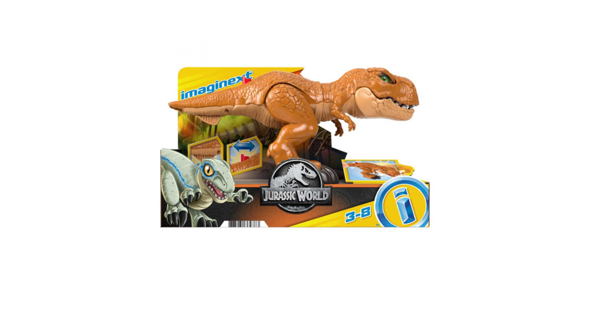 Figura de dinosaurio Tyrannosaurus Rex Power Devour de Jurassic World Rebirth, ataque de mordisco continuo, luces y sonidos. Comprar en tienda | MÜLLER