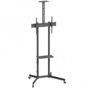 Carro TV con ruedas Aisens FT70TE-335, 37-70 pulgadas, hasta 45 kg, VESA 600 x 400 mm, incl. ±12°, altura ajustable, negro