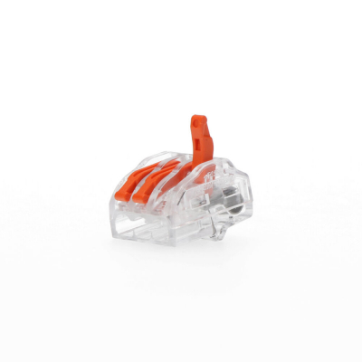 Conector empalme 3 tomas de 0,75a 2,5mm, 5 uds