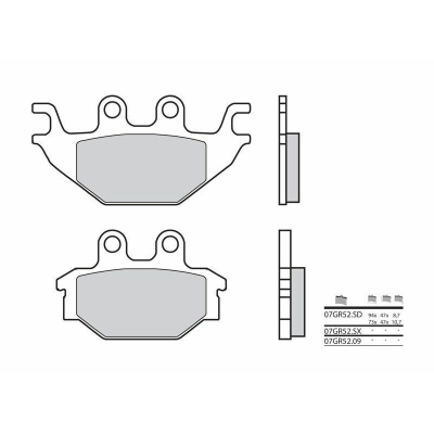 Pastillas de freno sinterizadas Brembo 07GR52SD 07GR52SD