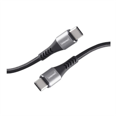 Cable usb tipo c intenso 2m - macho - macho - negro 100w