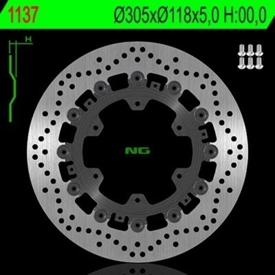 Disco de freno NG 1137 Ø305 x Ø118 x 5 1137