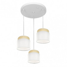 Plafon Kandy 3xe27 Natural/blanco Regx39x39 Cm