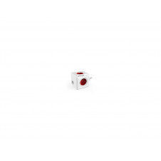 Allocacoc PowerCube Original USB Type E base múltiple 4 salidas AC Interior Rojo
