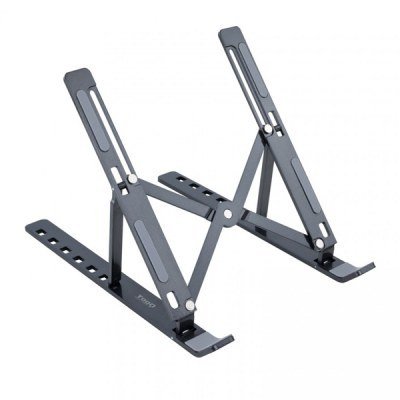 SOPORTE ELEVADOR PARA PORTATILES TOOQ ALUMINIO PLEGABLE COLOR GRIS