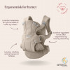 Mochila Porta Bebé Hold BabyBjörn Material: Woven, color Gris Arena