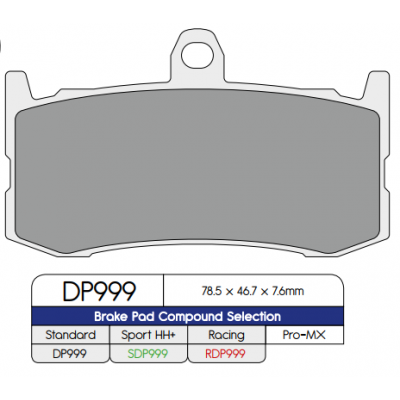 Pastillas de freno Rdp Race/X-Race Titanium DP BRAKES RDP999