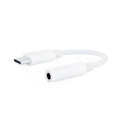 Adaptador Audio USB-C-M a Jack-H, Blanco Nanocable