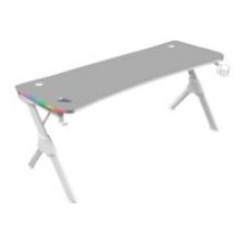 Mesa Mars Gaming Rgb 160x75x60cm Blanca