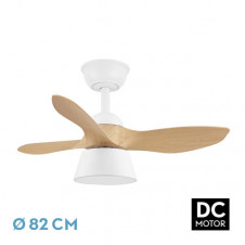 Ventilador Dc Cubico 36w 2680lm Blan/haya 3asp 82d 3000k,4500k,6000k,remoto+tempor+memoria