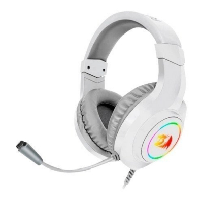Redragon - HYLAS Auricular Gaming RGB 3.5mm Micrófono Blanco